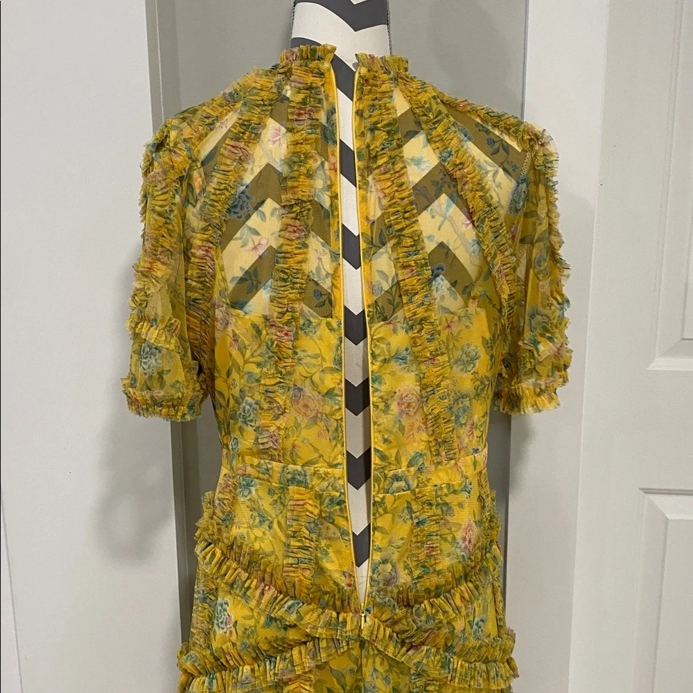 Mac Duggal Yellow Floral Dress - Picture 4 of 8